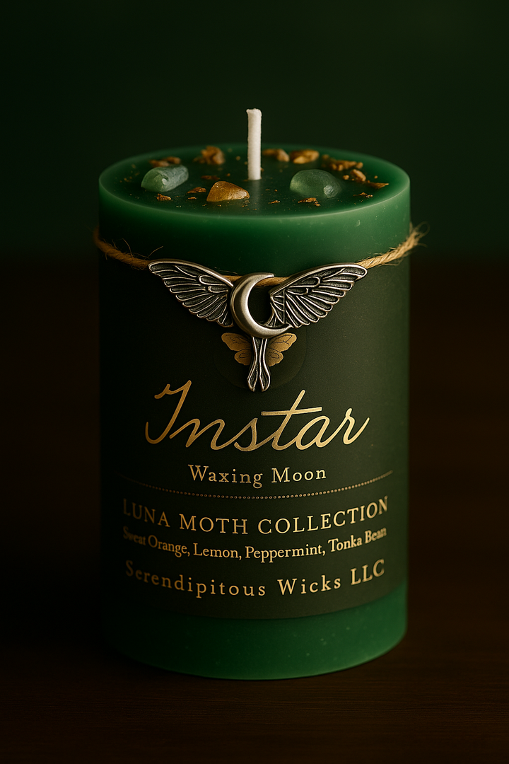 🌒 INSTAR — Waxing Moon II (growth, momentum) | Luna Moth Collection
